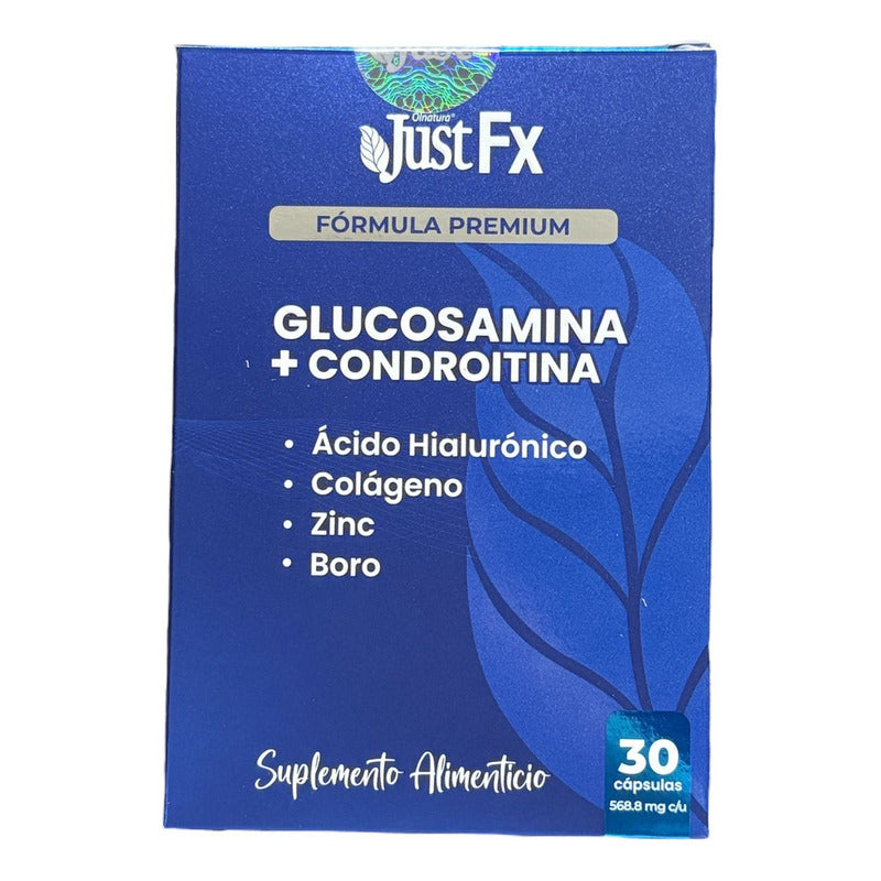 Justfx Fórmula Premium Glucosamina+condroitina 30caps Sabor Sin Sabor