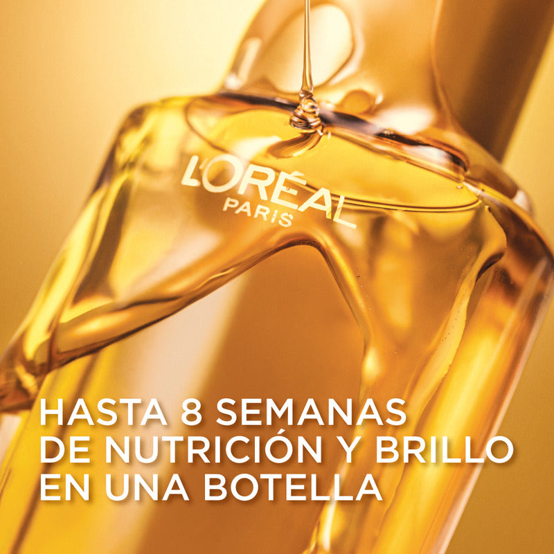 Tratamiento En Aceite Elvive Óleo Extraordinario De L'oréal Paris, Con Protector De Calor, 6 Óleos De Flores Que Nutren, Protegen Y Controlan El Frizz De Tu Cabello, 8 Semanas De Nutrición Y Brillo.