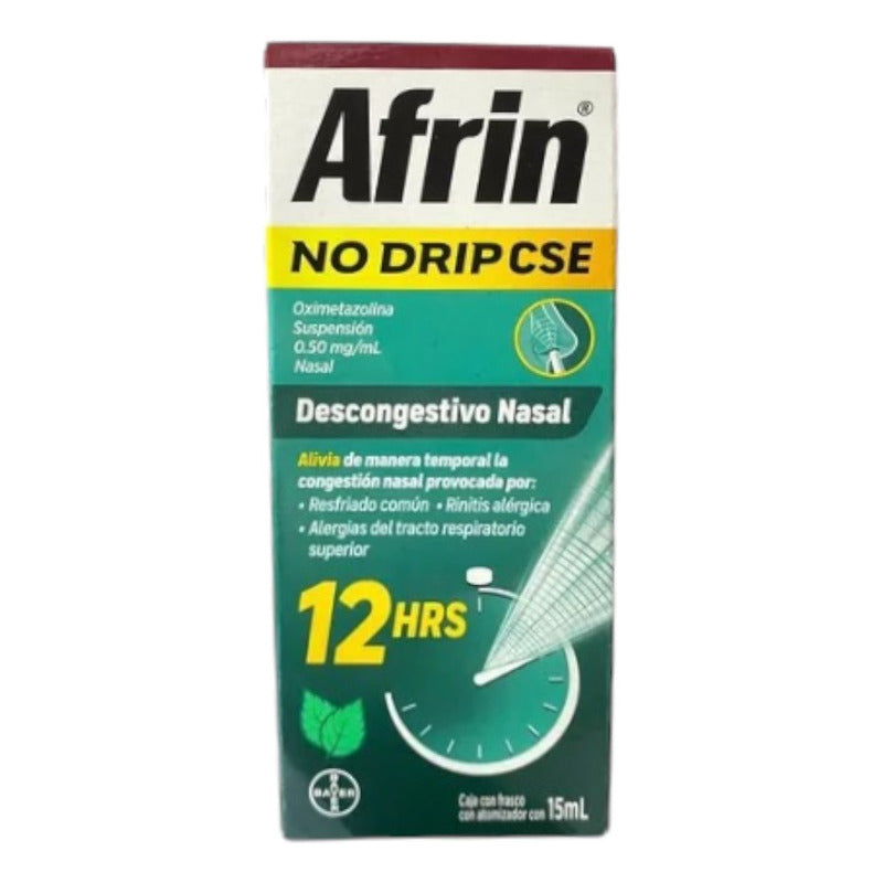 Afrin No Drip Cse Suspensión 0,5 Mg/ml, 1 Frasco Nebulizador 15 Ml