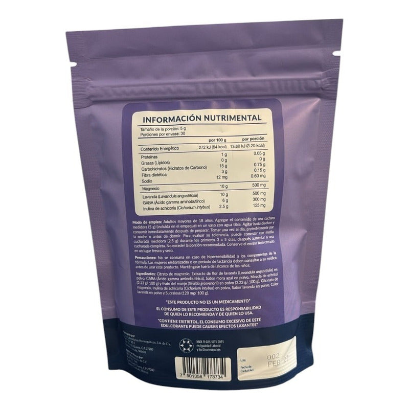 Nartex Polvo Magnesio Lavanda + Gaba Moraazul Y Landa 150g Mora Azul