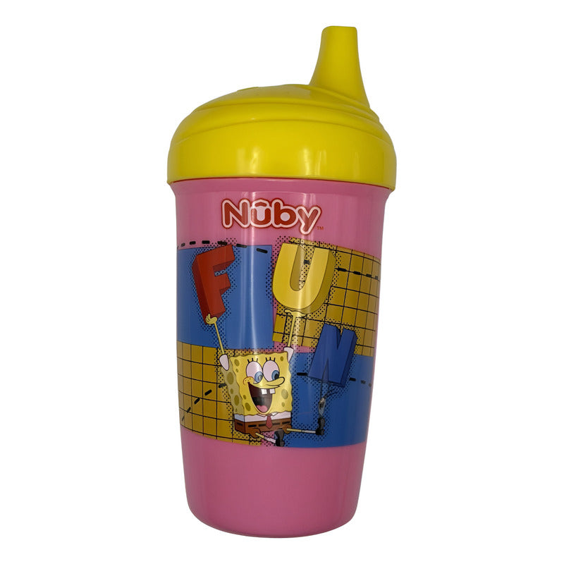 Vaso Entrenador Nuby Antiderrames 325ml Bob Esponja
