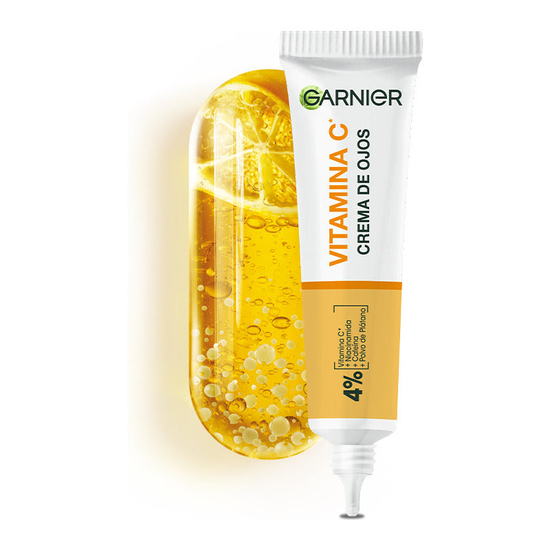 Garnier Skin Active Contorno De Ojos Express Aclara Con Vitamina C, Niacinamida Y Cafeína, Reduce Ojeras, 15ml