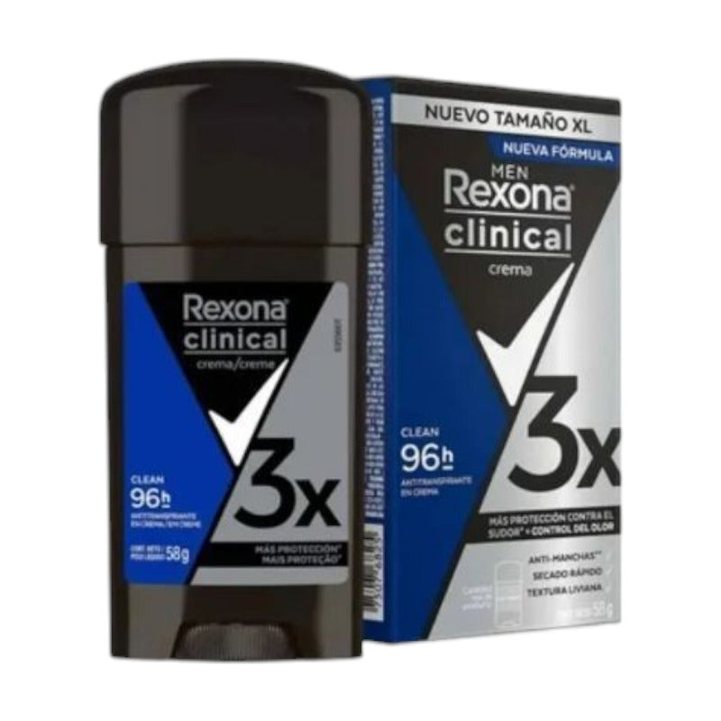 Antitranspirante En Crema Rexona Clinical Classic 3 Pzas De Men