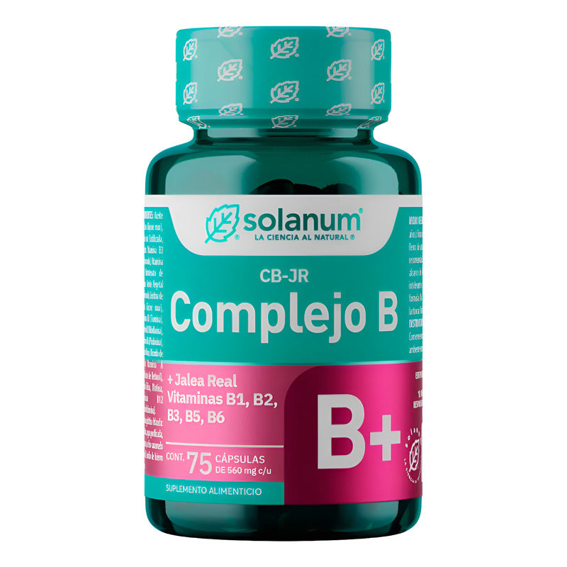 Solanum Complejo B+jalea Real Vitaminas B1 B2 B3 B5 B6 75cap Sin Sabor