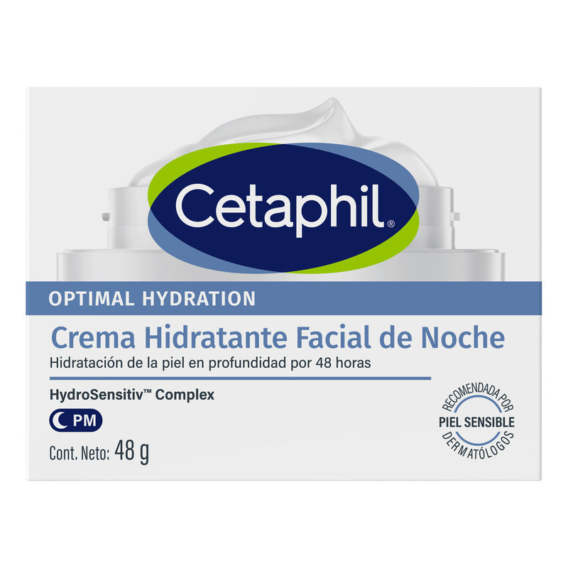 Cetaphil Optimal Hydration Crema Facial De Noche, Piel Seca Y Sensible, 48 G