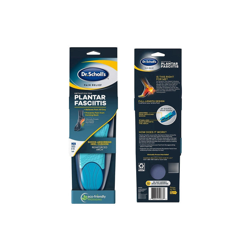 Plantillas Dr Scholl Fascitis Plantar Hombre Dolor Tamaño De La Plantilla 8-13