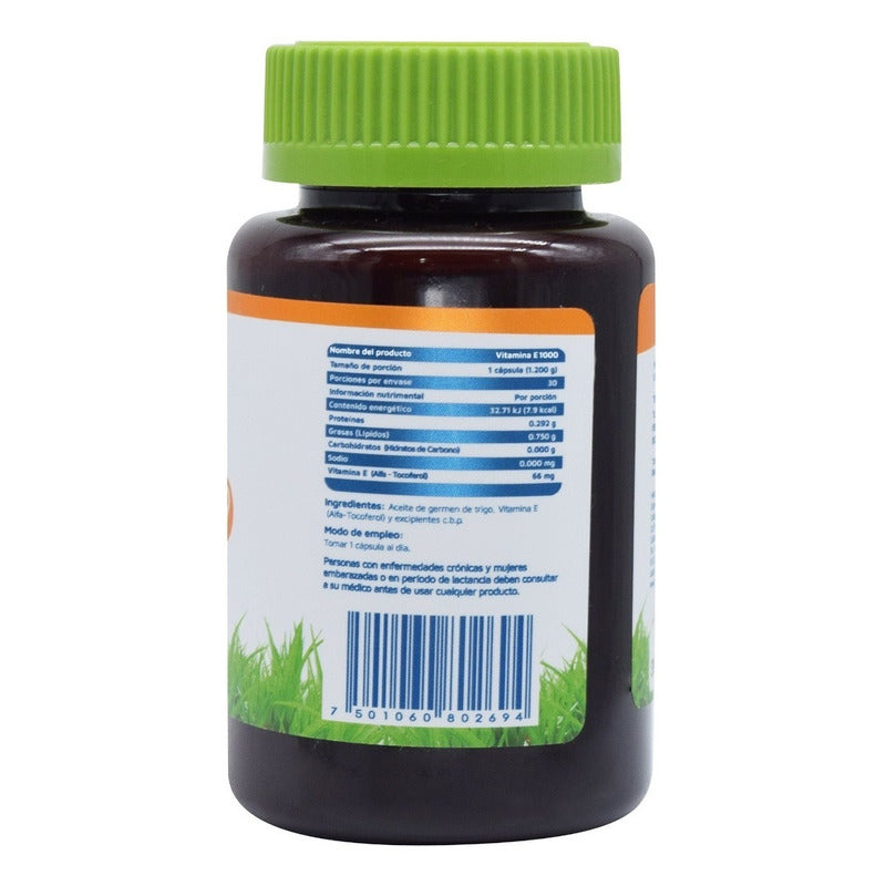Vidanat Vitamina E1000 Suplemento Alimenticio 30cap Sin Sabor