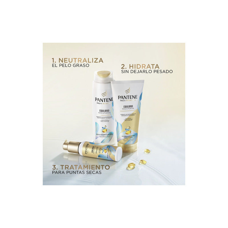Shampoo Equilibrante Pantene Equilibrio Raíz Y Puntas 300 Ml