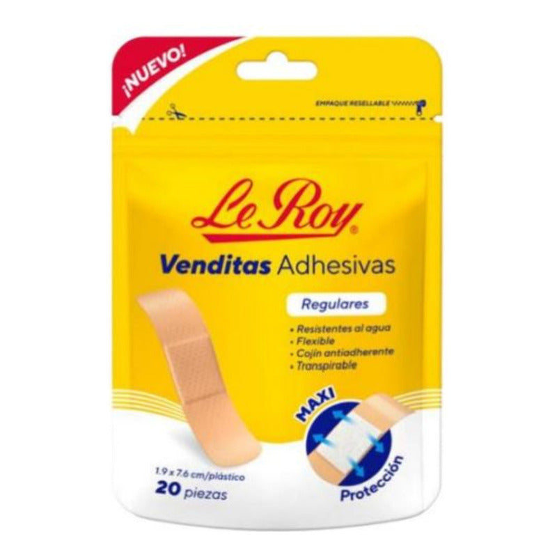 Venditas Adhesivas Le Roy Regulares 20 Piezas 1.9x7.6cm