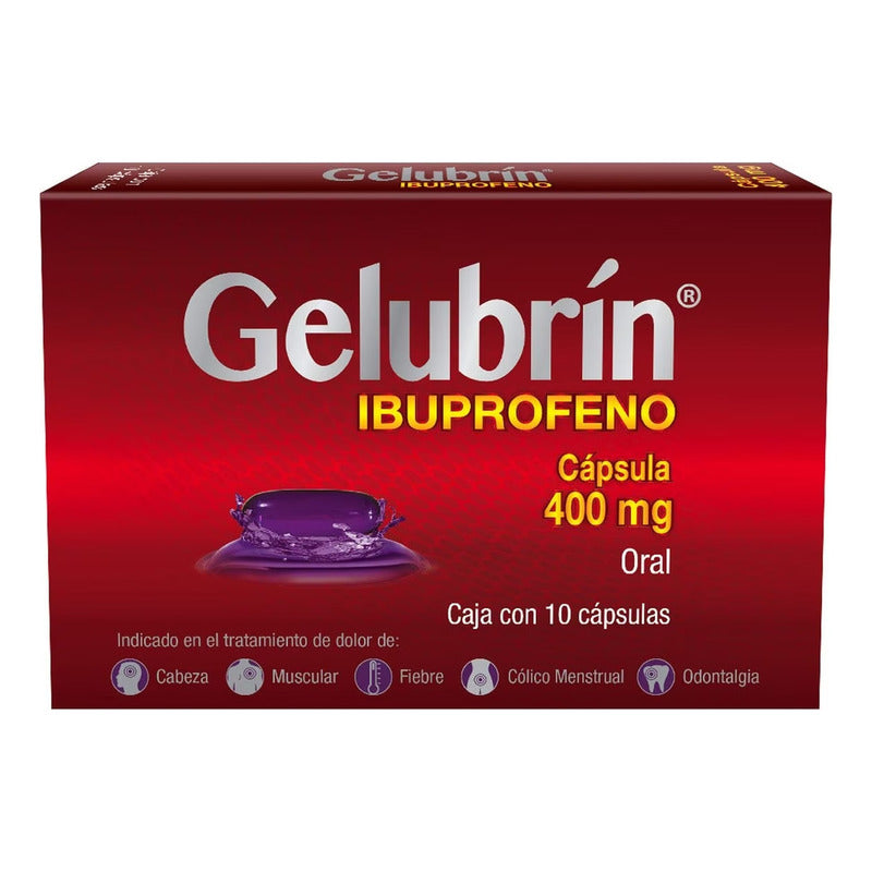 Gelubrin Cápsulas 400 Mg, 10 Cápsulas