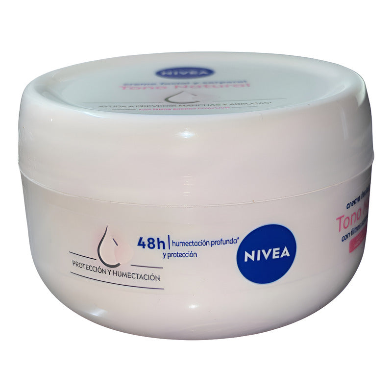 Nivea Crema Corporal Y Facial Aclarado Natural, 200 Ml Sin Olor