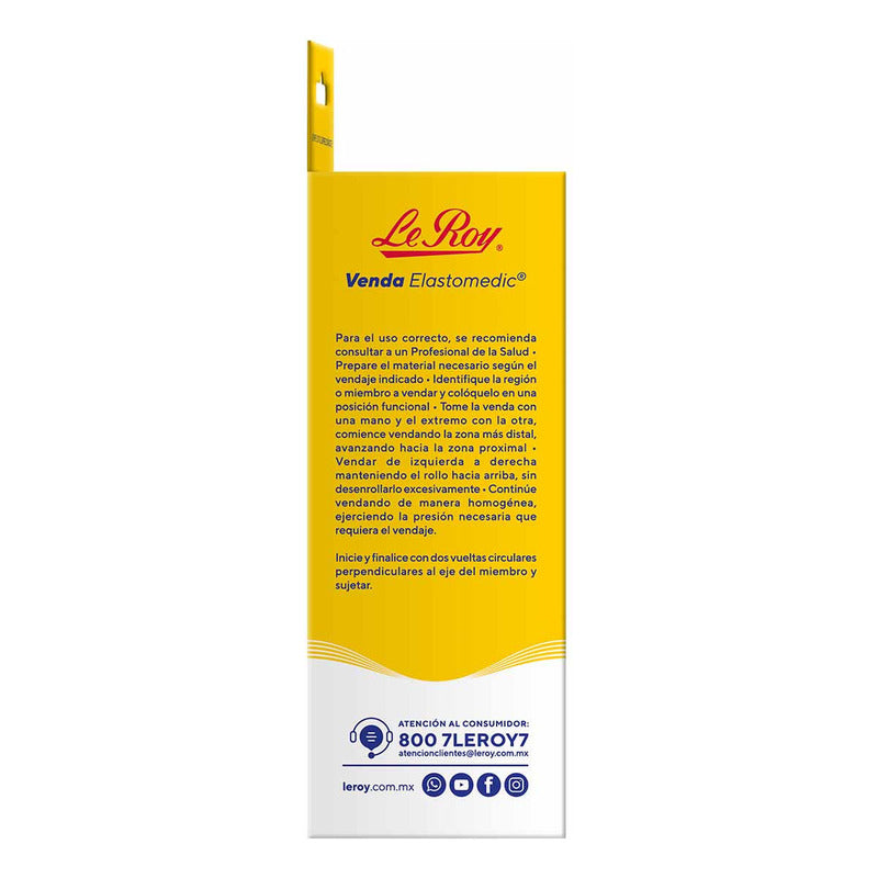 Venda Elastomedic De Alta Compresión Le Roy 15cm X 5m - 1 Pieza