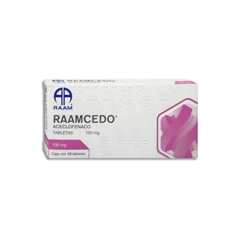 Raamcedo Aceclofenaco 100mg 10 Tabletas
