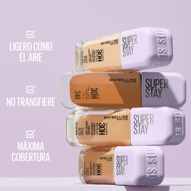 Maybelline Base De Maquillaje Superstay Lumi Matte, De Larga Duración, A Prueba De Agua Y Sudor 119