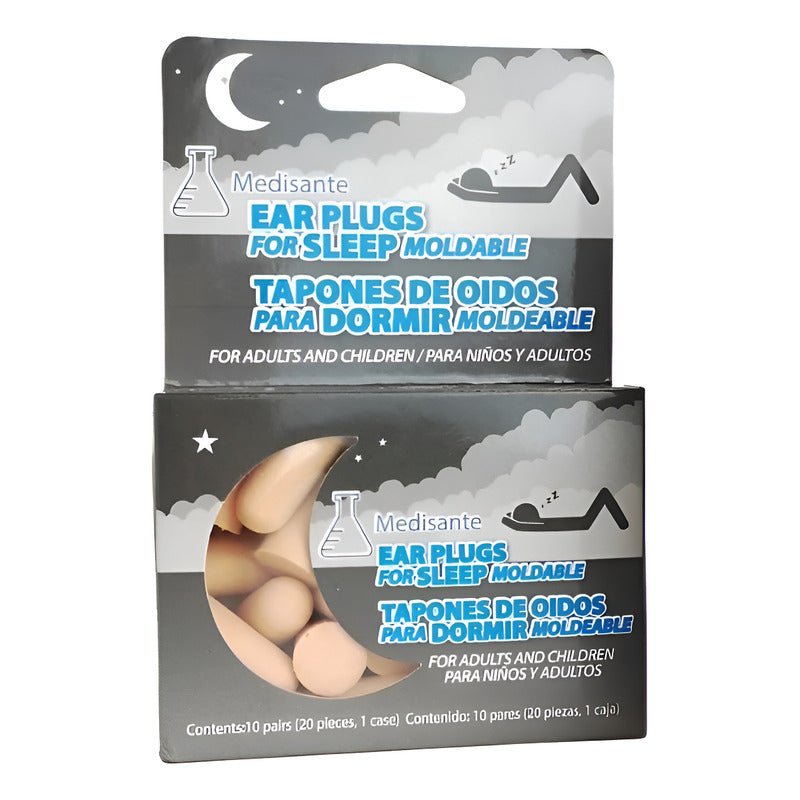 Tapón Para Oído Suave Y Flexible Medisante 10 Pares Amarillo