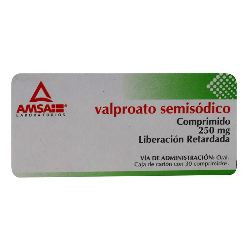 Valproato Semisódico Caja Com 30 Comprimidos De 250 Mg Amsa