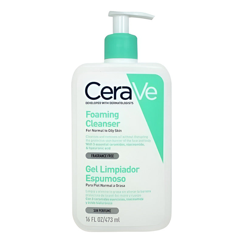 Gel Cerave Limpiador Espumoso 473ml Normal A Grasa