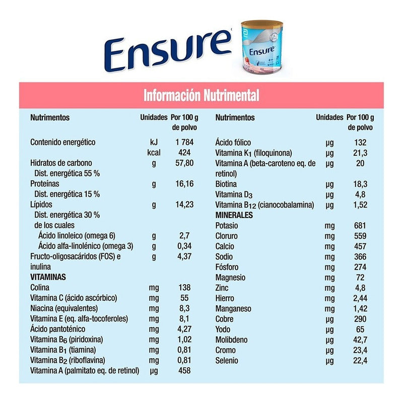 Ensure En Polvo 400g Lata Suplemento Nutricional