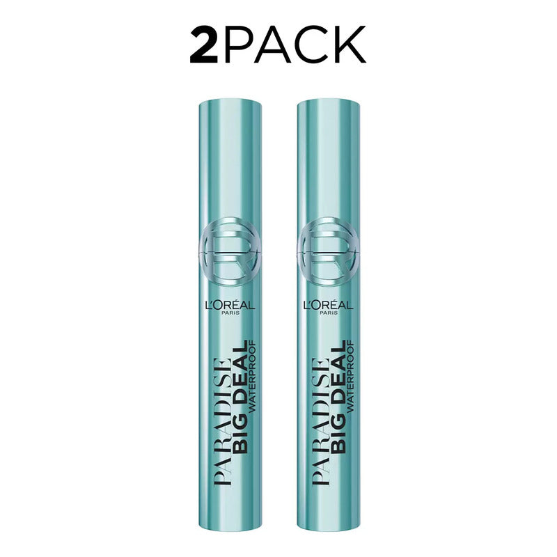 L'oréal Big Deal Mascara De Pestañas A Prueba De Agua 2 Pzas - Negro