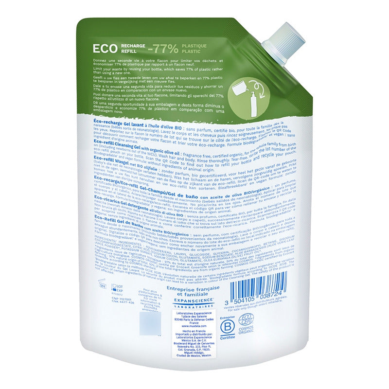 Mustela Bio Orgánico Gel De Baño Refill 400ml