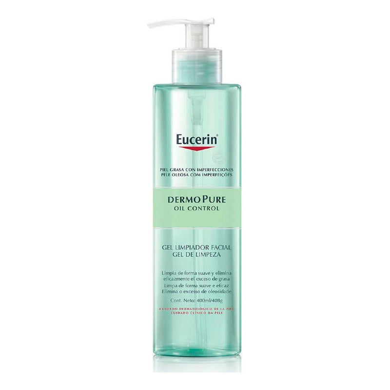 Eucerin Dermopure Oil Control Gel Limpiador X 400 Ml Grasa Día/noche