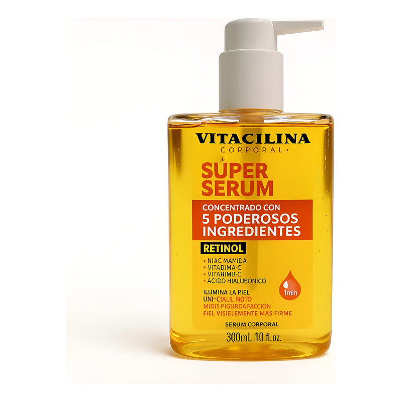 Vitacilina Super Serum Corporal  Con Retinol 300ml Todo Tipo De Piel Día/noche
