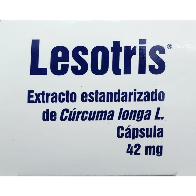Lesotris Extracto Estandarizado De Cúrcuma Longa L 60 Caps Sabor Sin Sabor
