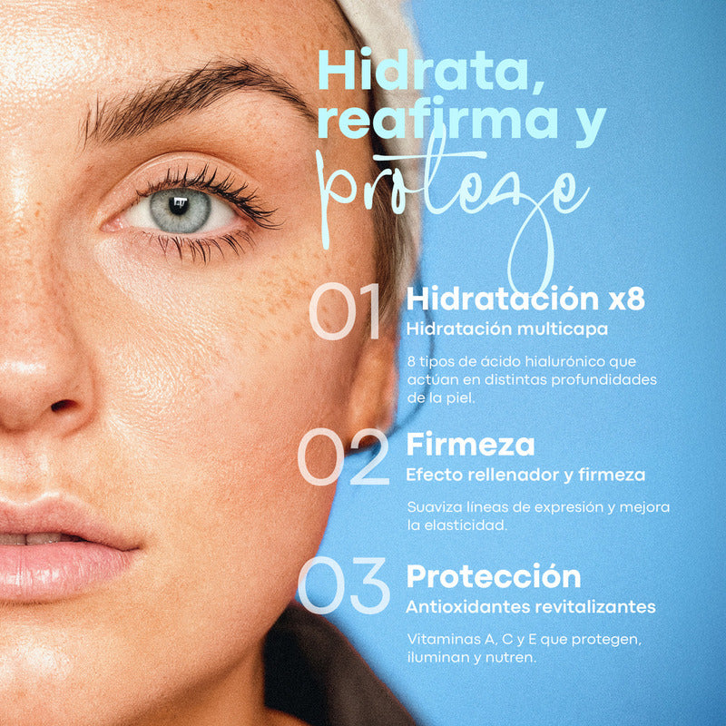Serum Antiedad Con 8 Tipos De Acido Hialuronico Farmapiel 30 G Suero Facial Con Vitamina C, Vitamina E Y A Concentración 2% Para Todo Tipo De Piel Día/noche Hidratacion Antiarrugas Antioxidante