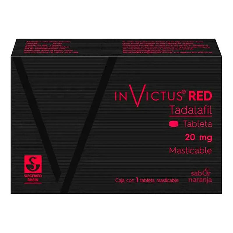 Invictus-red Tableta Masticable 20 Mg, 4 Tabletas