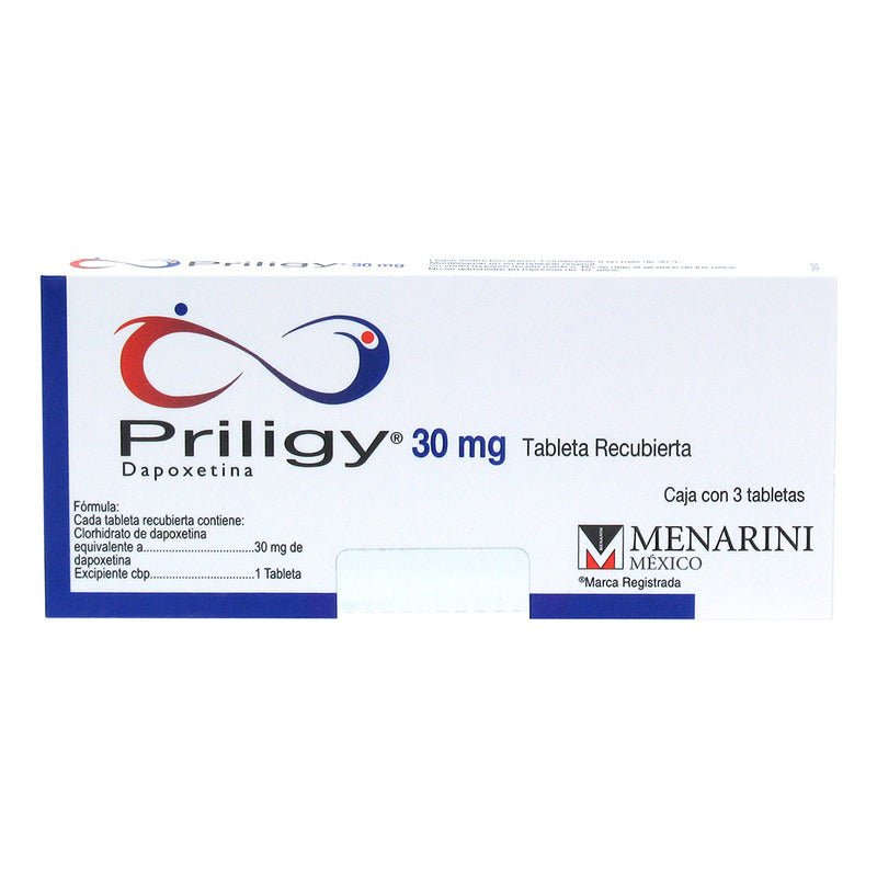 Priligy Tabletas Recubiertas 30 Mg, 3 Tabletas