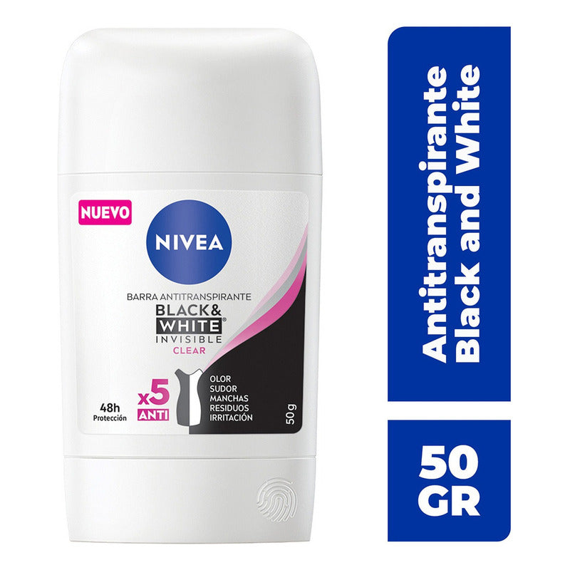 Nivea Invisible Black Barra - Fresca - Unidad - 1 - 50 Ml - 50 G