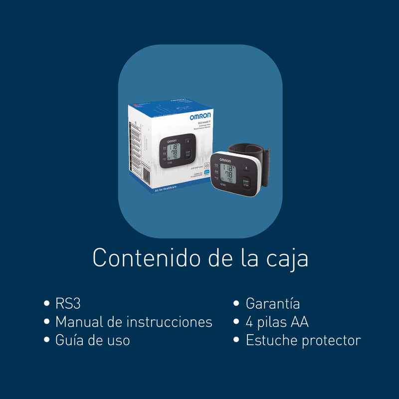 Omron Baumanómetro Rs3 Intelli It De Muñeca Con Bluetooth Negro