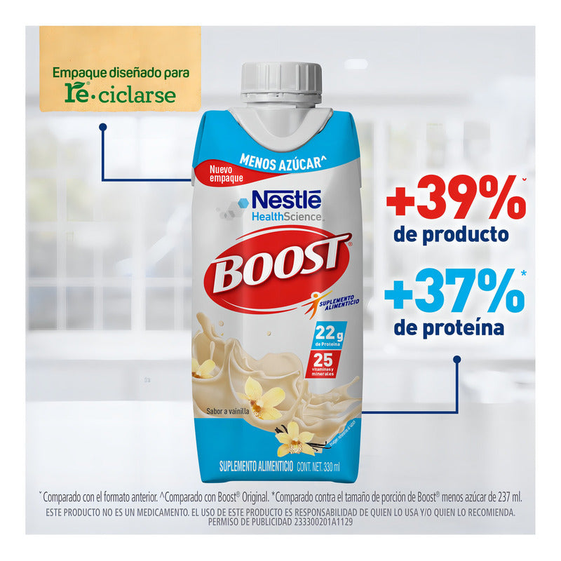 Suplemento Alimenticio Boost Menos Azúcar Vainilla 330ml Vainilla