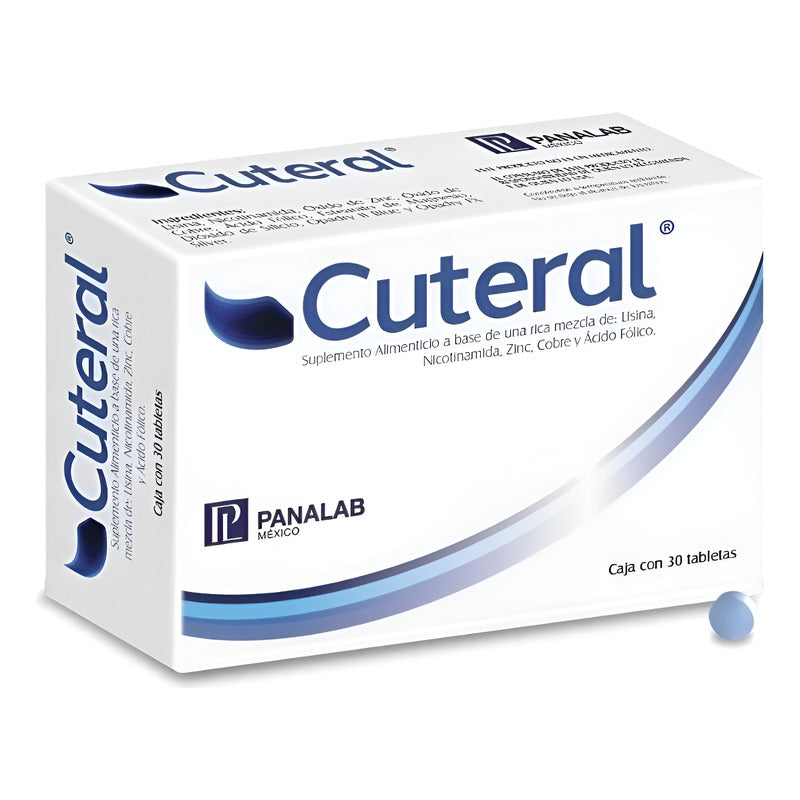 Cuteral Suplemento Alimenticio Lisina Nicotinamida 30 Tabs Mixta Día/noche