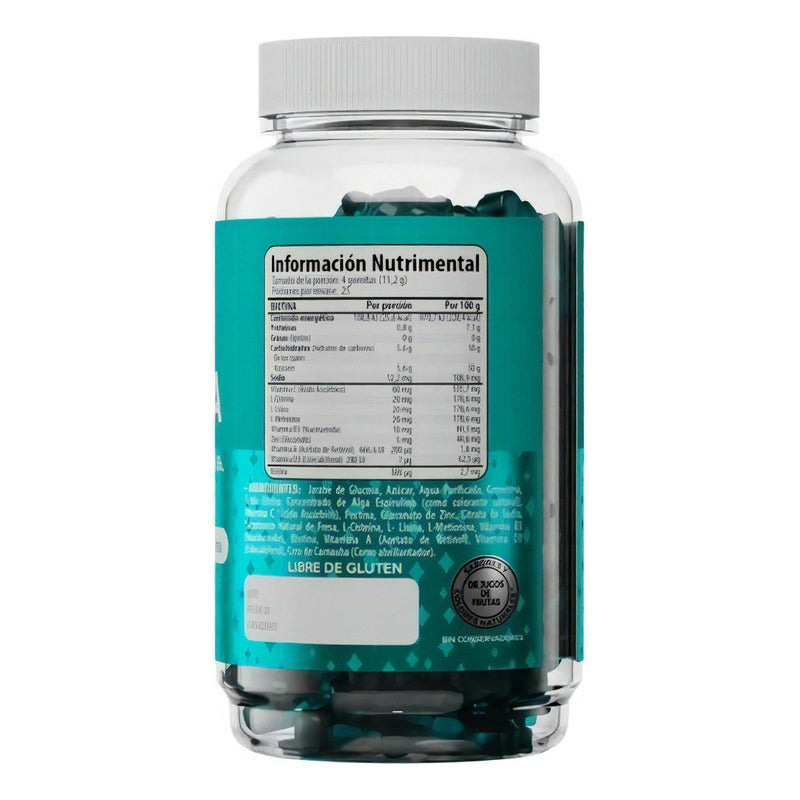 Biotina Cisteína Lisina Metionina 100 Gomitas Belabear Fresa