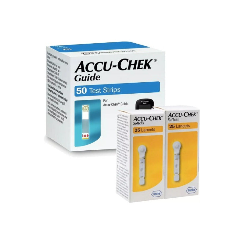Kit Accu Check Guide 50 Tiras Y 50 Lancetas