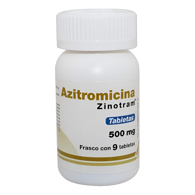 Azitromicina Zinotram Tabletas 500mg 9 Tabletas