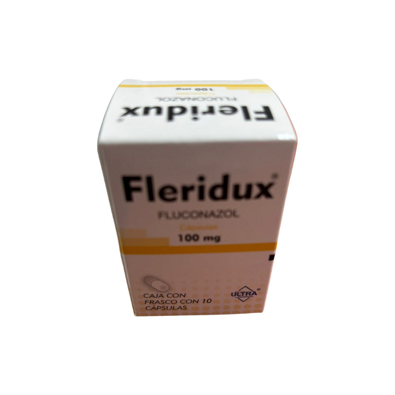 Fleridux Fluconazol Caja Con Frasco Con 10 Cápsulas, 100mg