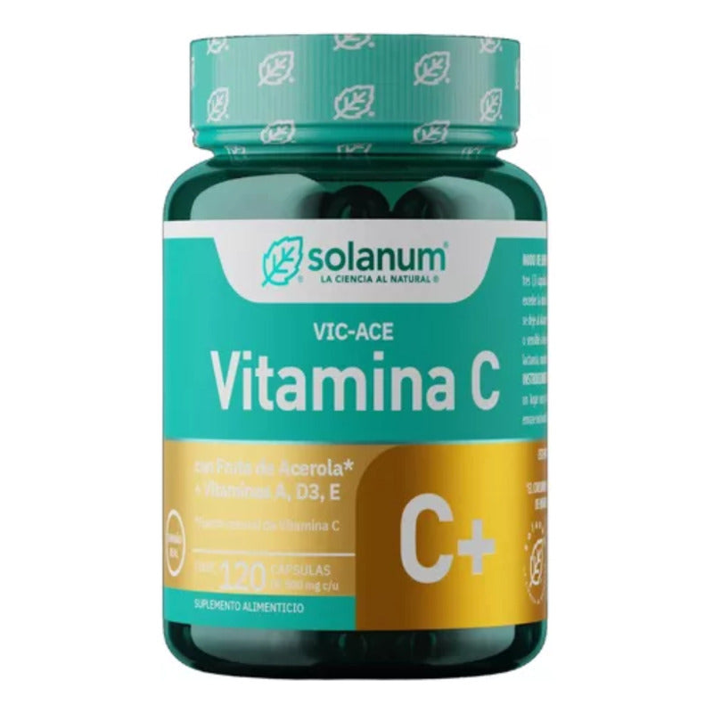 Solanum Vic-ace Vitamina C Con Fruto De Acerola 120 Cápsulas Sin Sabor