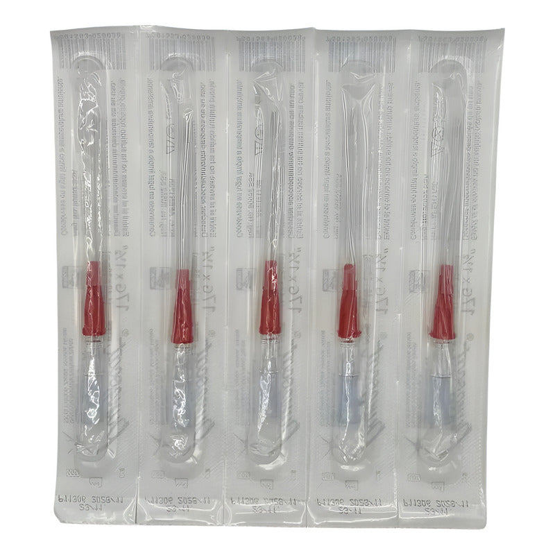 Punzocat Catéter 17gx38mm (1 1/2) Roja 5 Piezas