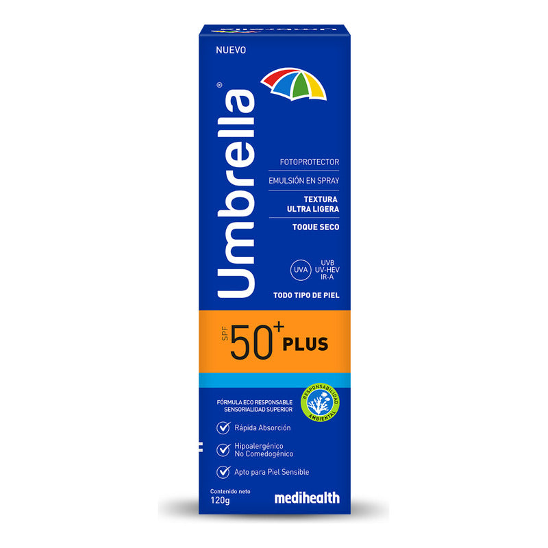 Umbrella Plus Spf 50+,water Resistence,todo Tipo De Piel