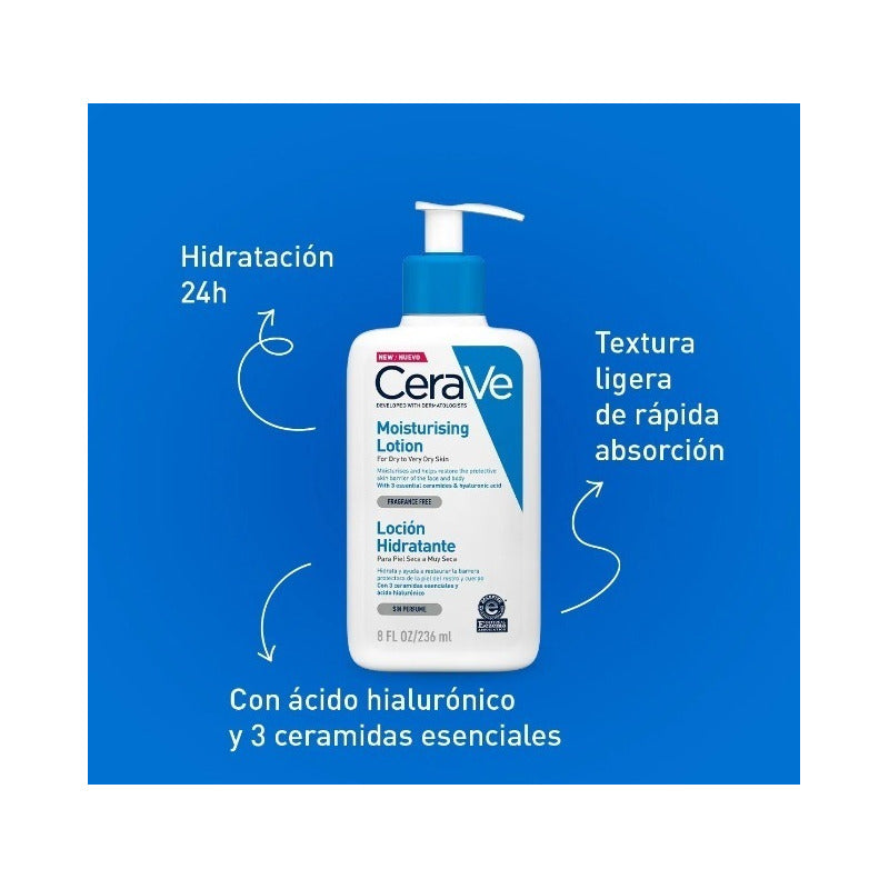 Cerave Loción Hidratante Para Piel Seca A Muy Seca 236ml