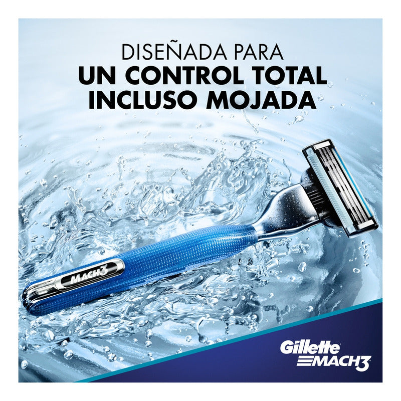 Afeitadora Gillette Mach3 Acqua Grip Con 2 Unidades