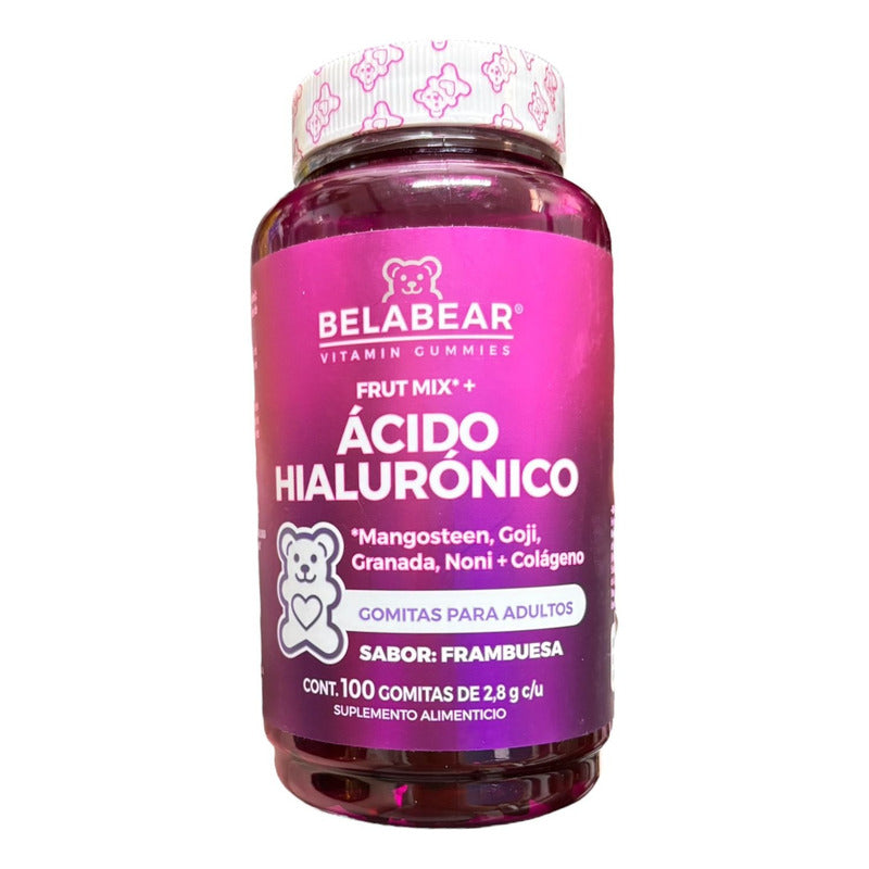 Belabear Ac Hialuronico 100 Gomitas Sabor Frambuesa