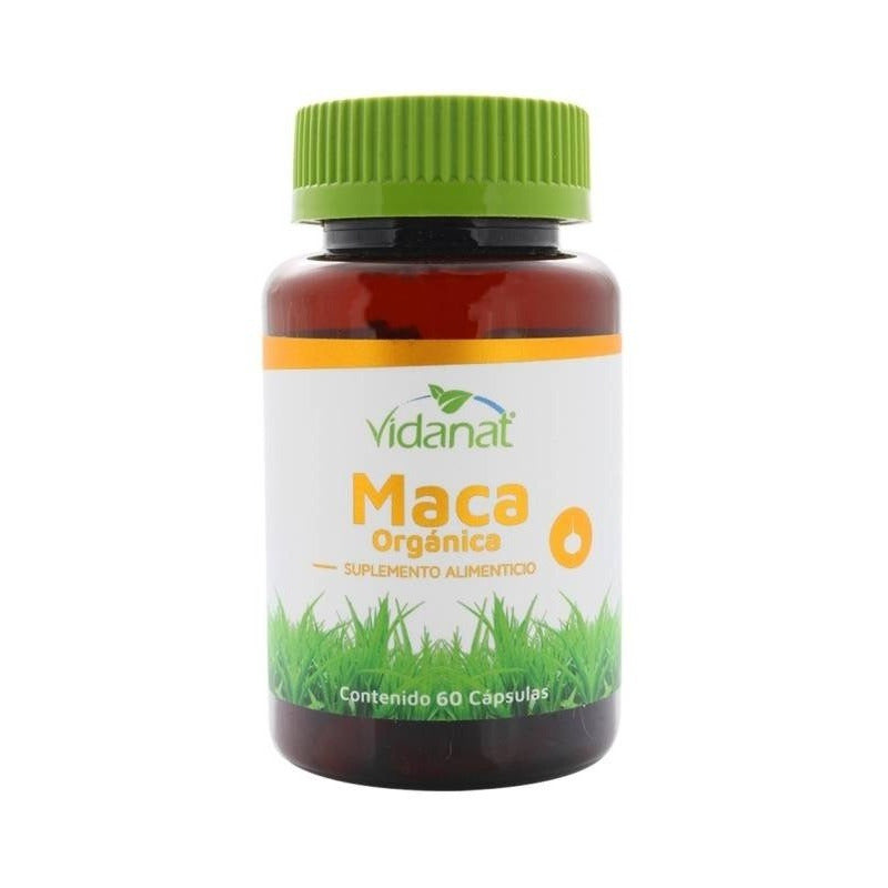 Suplemento Alimenticio De Maca Organica 60 Caps Vidanat Sabor Sin Sabor