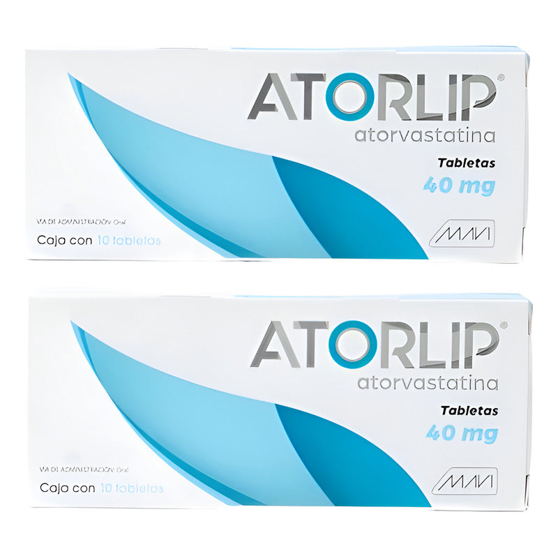 Dos Cajas De Atorvastatina 40mg Atorlip 10 Tabs Cu