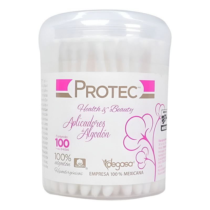 Cotonetes De Algodón Protec Estuche 100 Piezas