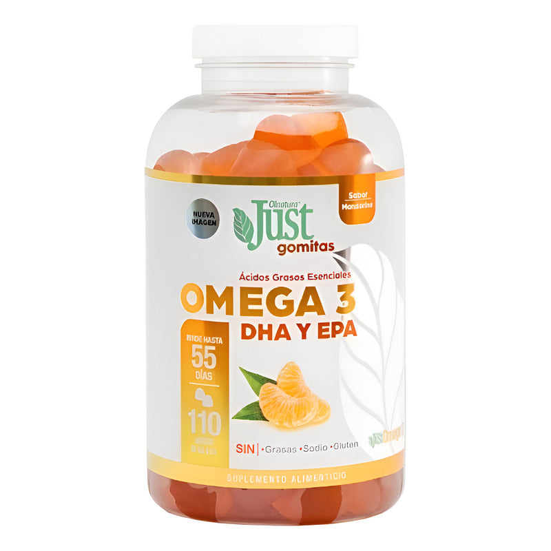Olnatura Just Gomitas Omega 3 Epa Dha Mandarina 120u 726ml Mandarina