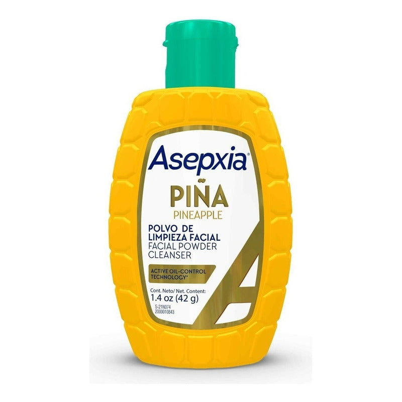 Asepxia Polvo Facial De Limpieza Y Exfoliación Con Piña, Uso Día Y Noche, 42 G
