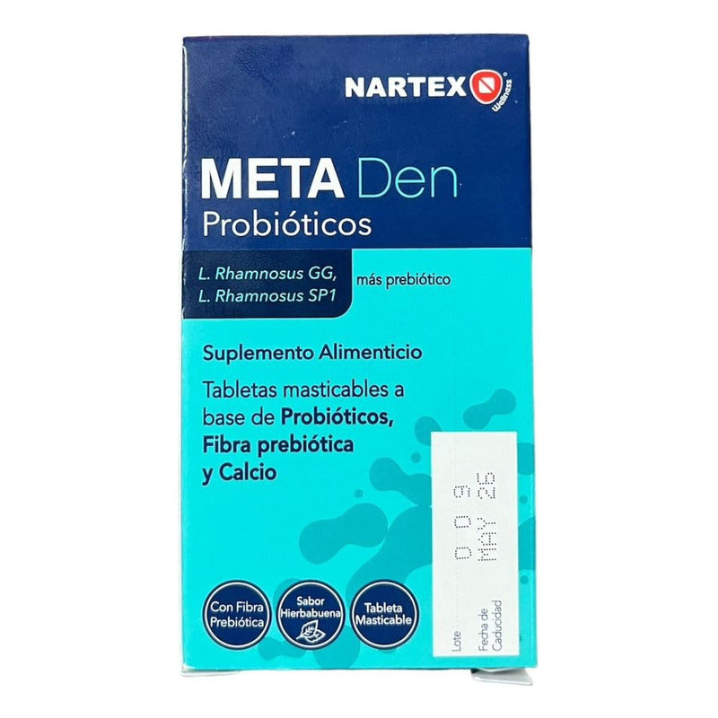 Metaden Probióticos Probióticos, Fibra Y Calcio 30 Tabletas Sabor Hierbabuena